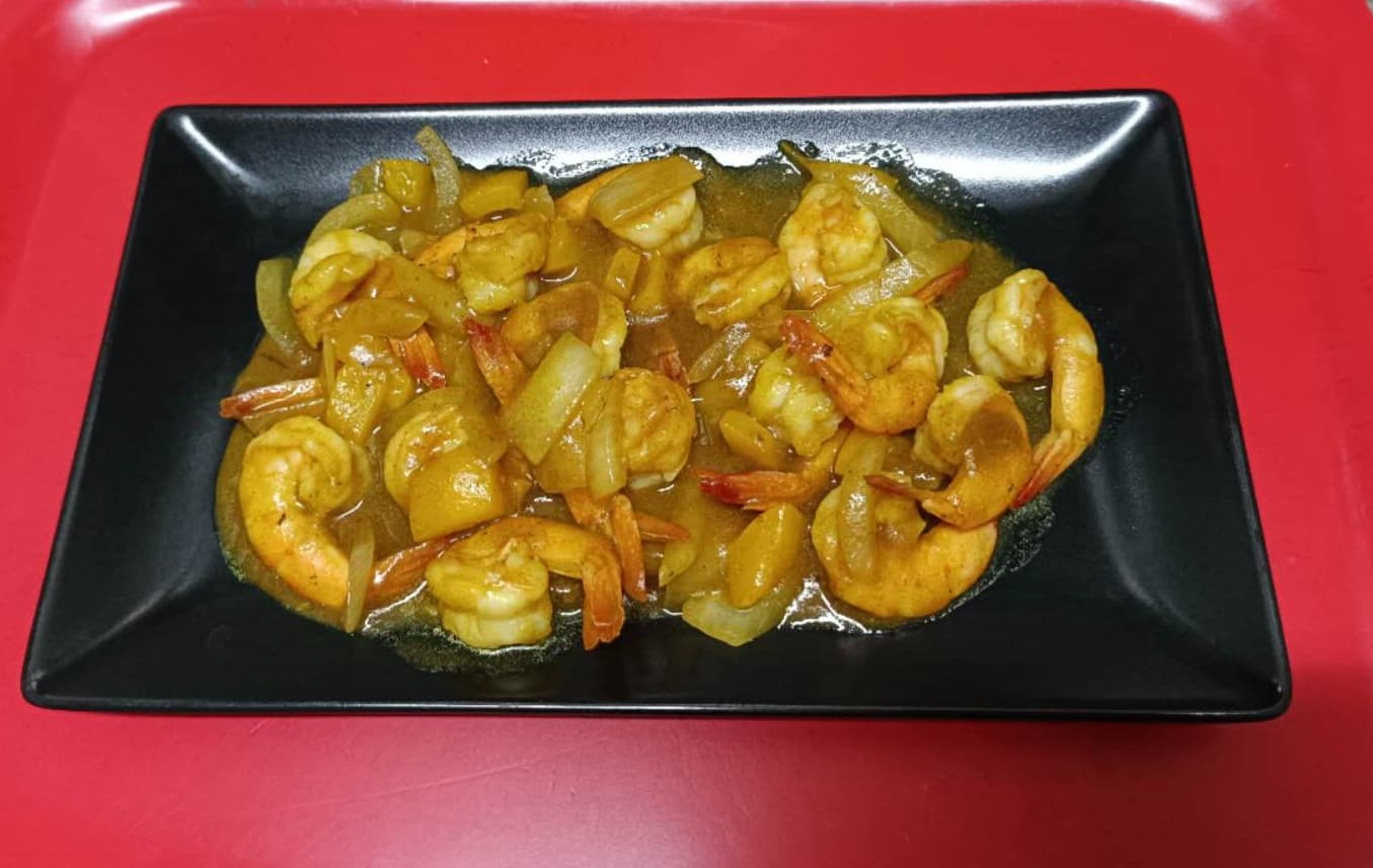 Gamberi al curry