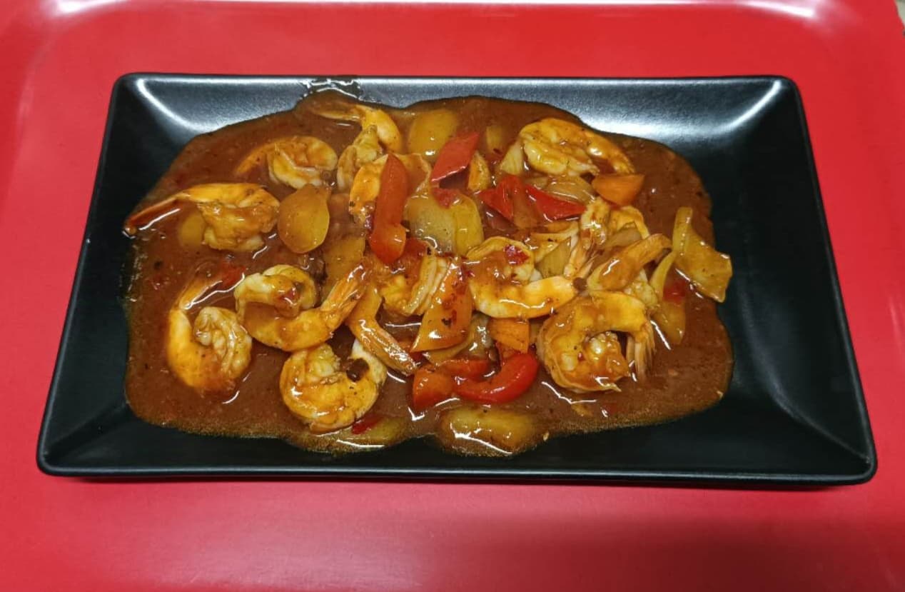 Gamberi in salsa piccante
